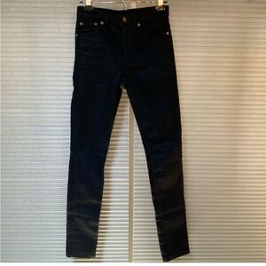 Saint Laurent Black Skinny Jeans Faded Black Whiskering 27 Made in Italy